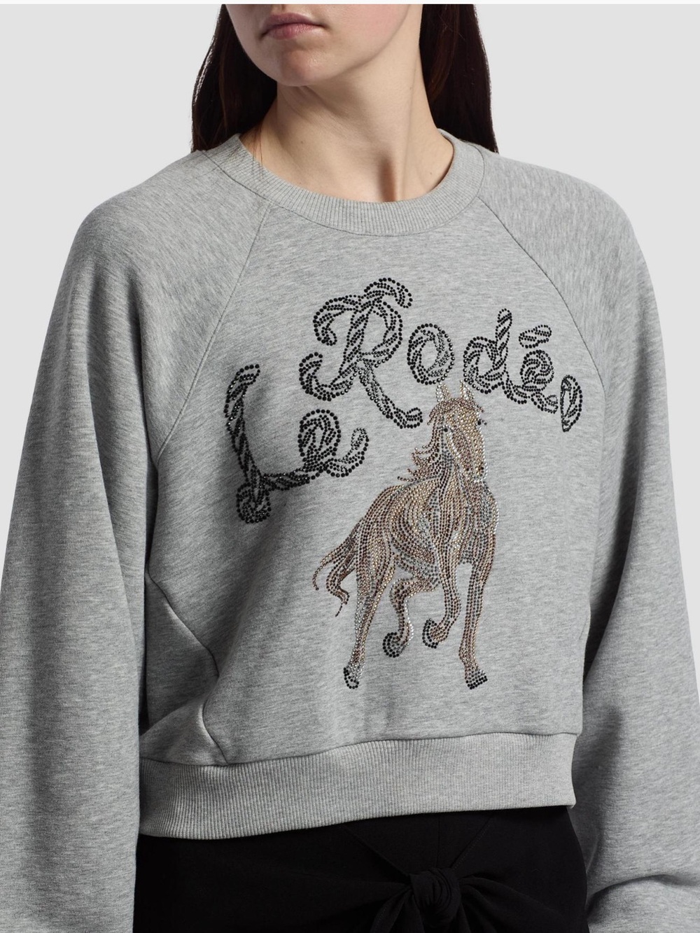 Cinq à Sept Jennifer Le Rodeo Rhinestone Horse Sweatshirt Small NWT $295 Western